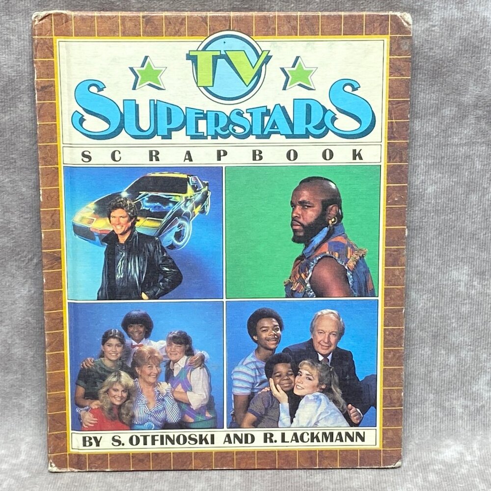 TV Superstars Scrapbook Hardcover 1984 Weekly Reader Books